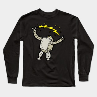 Robot Playing with Electricity Long Sleeve T-Shirt